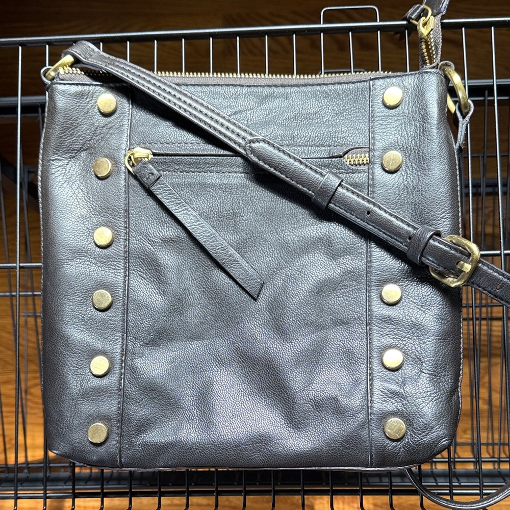Stylish Black Leather Shoulder Bag